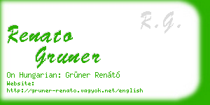 renato gruner business card